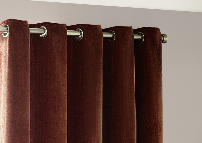 Heavy Chenille Eyelet, Nutmeg - Ready Made Curtains - Image 9